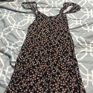 Black longer mini dress